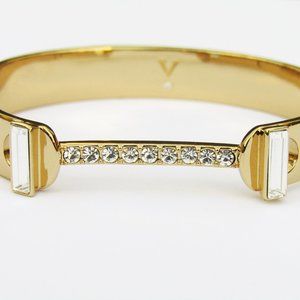 Vince Camuto Bangle Bracelet Hinged Crystal Rhinestone